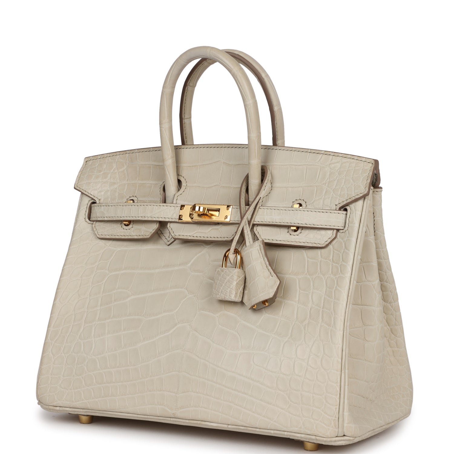 HRMS Birkin 25 Beton Matte Alligator Gold Hardware - sneakerhillcom