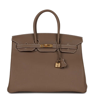 Birkin 35 Etoupe Togo Gold Hardware Kilta bags