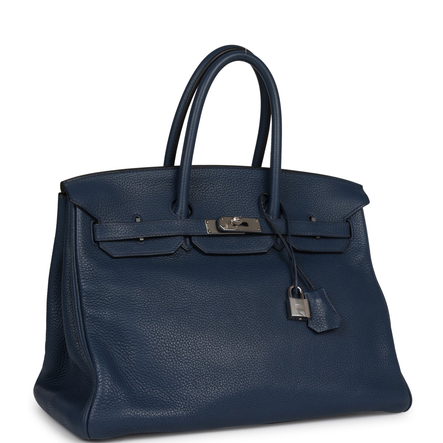 Birkin 35 Bleu De Prusse Clemence Palladium Hardware Kilta bags