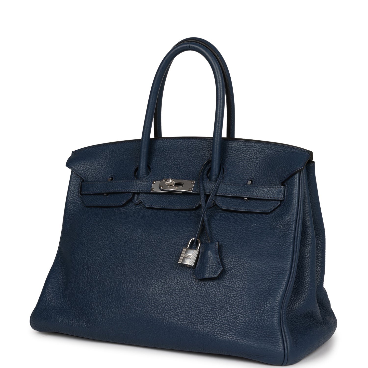 Birkin 35 Bleu De Prusse Clemence Palladium Hardware Kilta bags