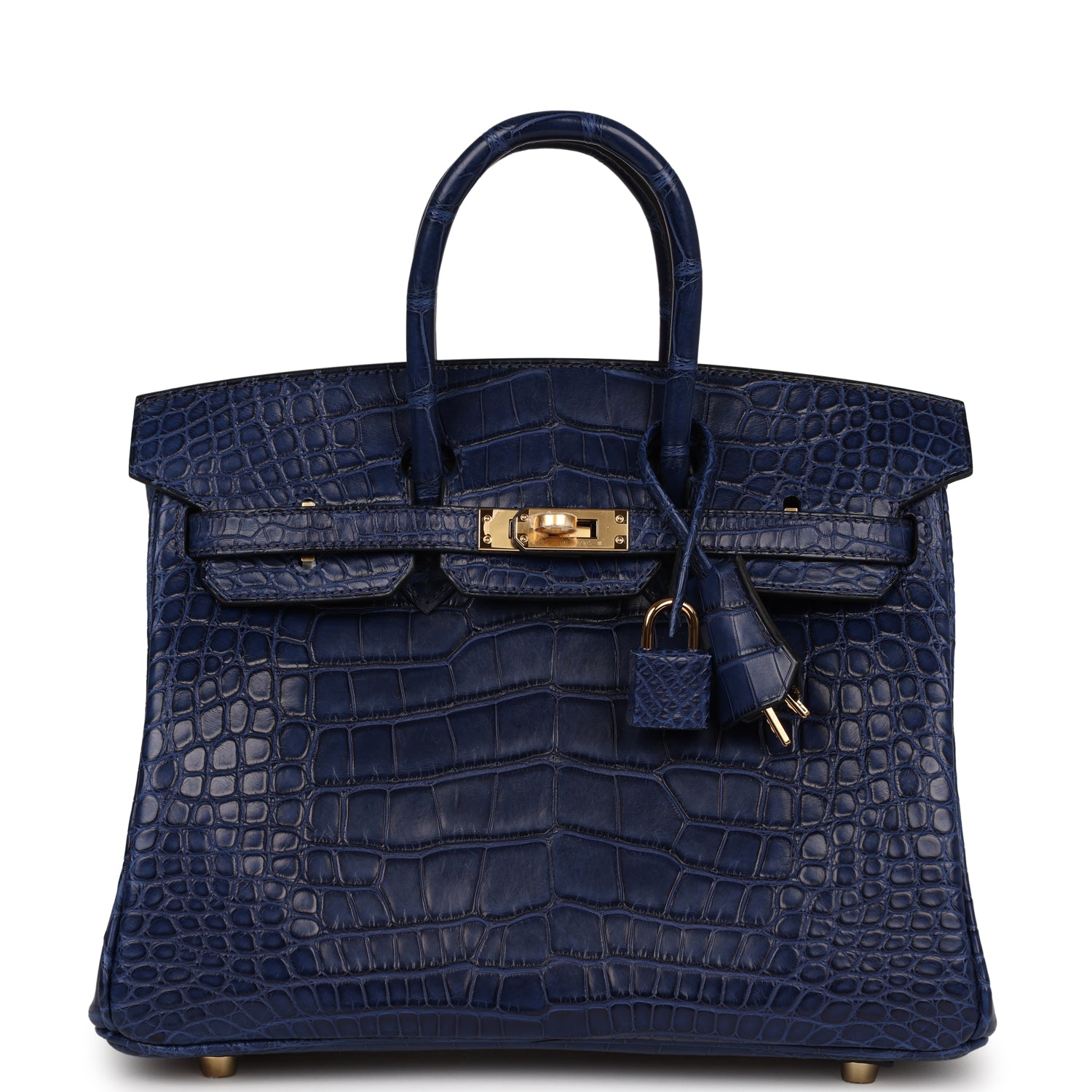 Birkin 25 Bleu Saphir Matte Alligator Gold Hardware Kilta bags