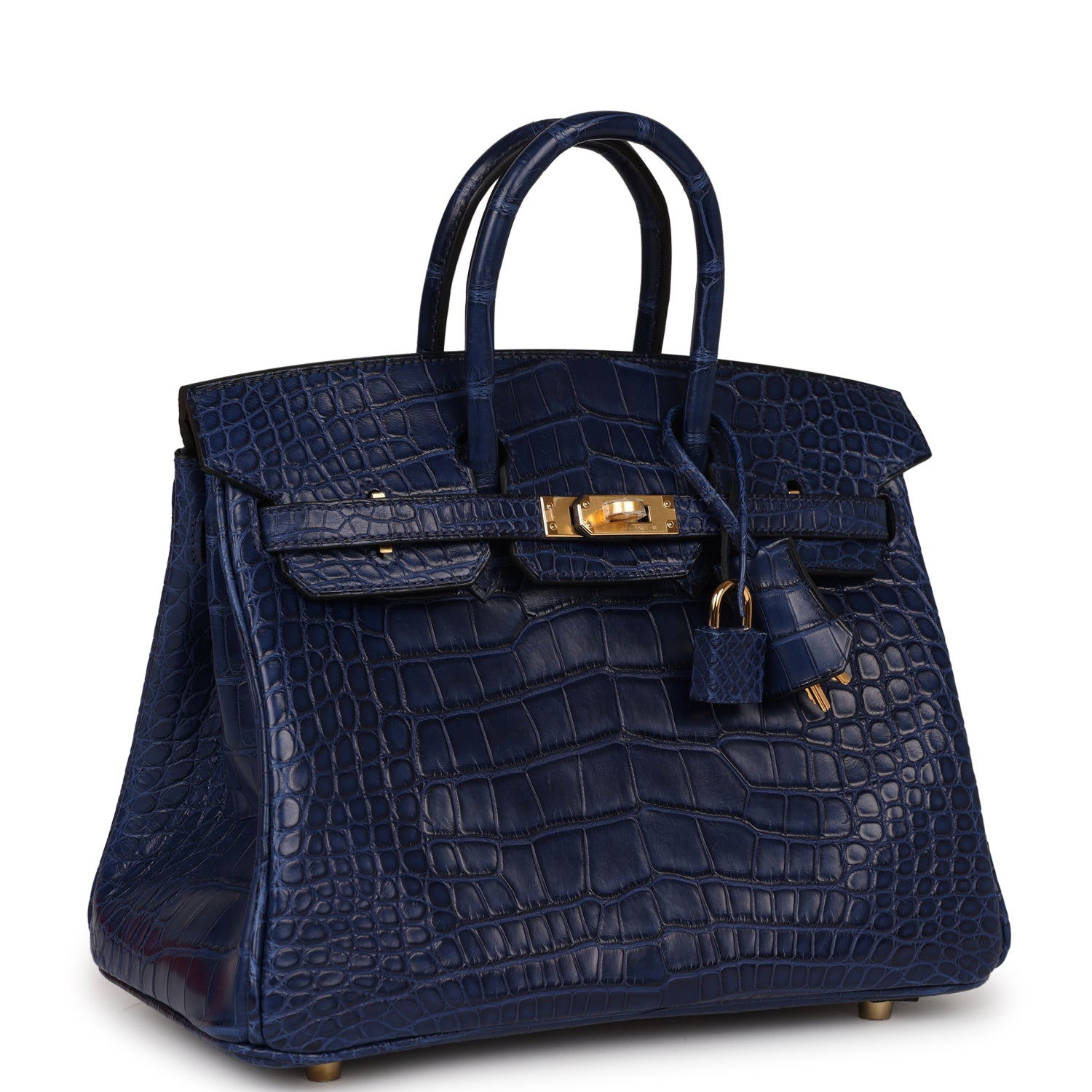 Birkin 25 Bleu Saphir Matte Alligator Gold Hardware Kilta bags