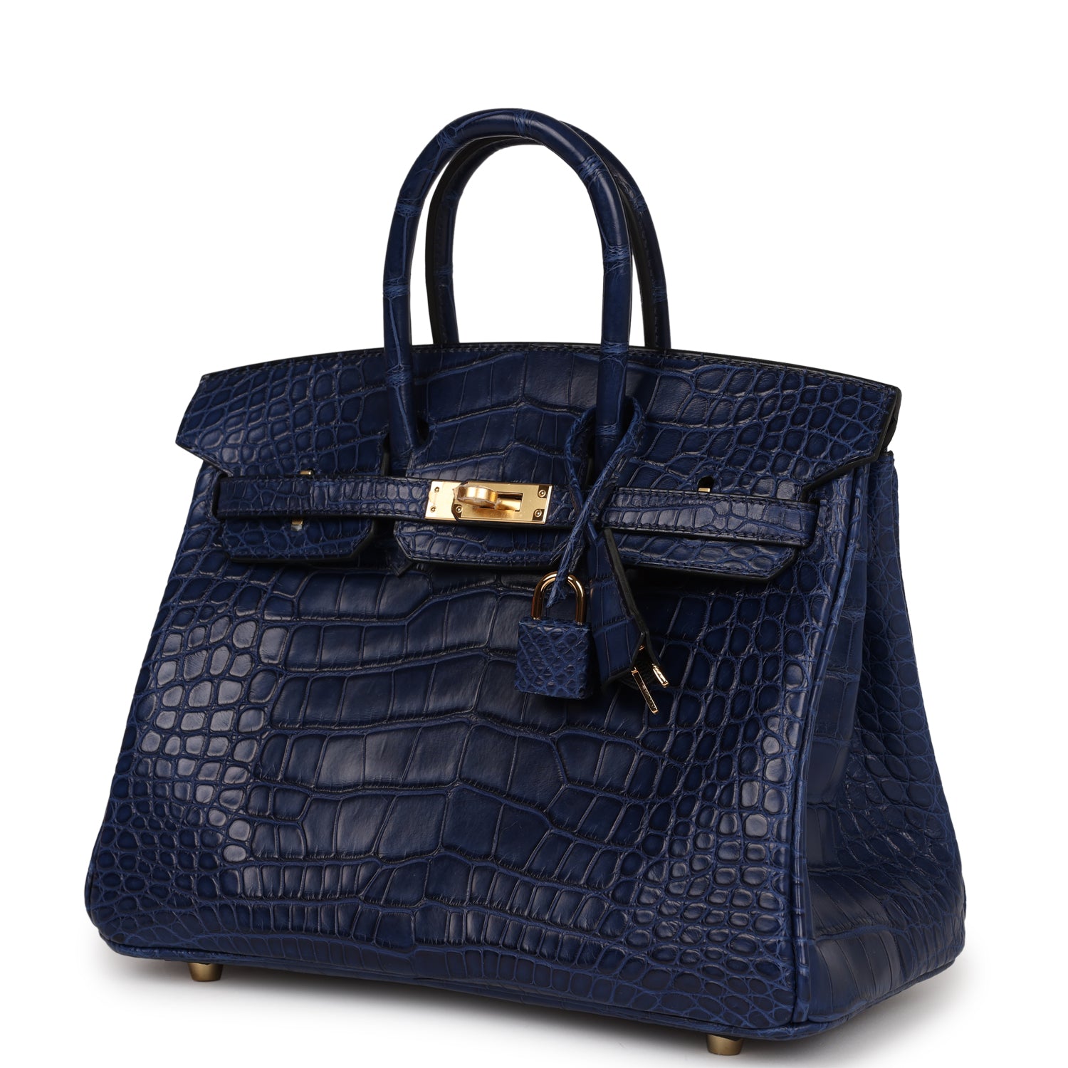 Birkin 25 Bleu Saphir Matte Alligator Gold Hardware Kilta bags