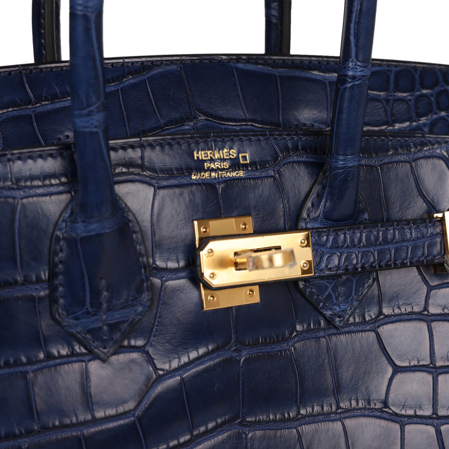 Birkin 25 Bleu Saphir Matte Alligator Gold Hardware Kilta bags