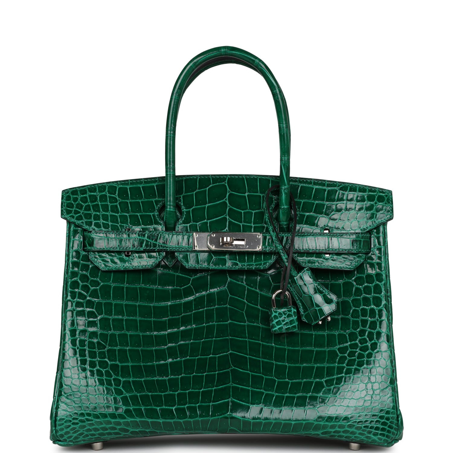 Birkin 30 Emerald Shiny Niloticus Crocodile Palladium Hardware Kilta bags