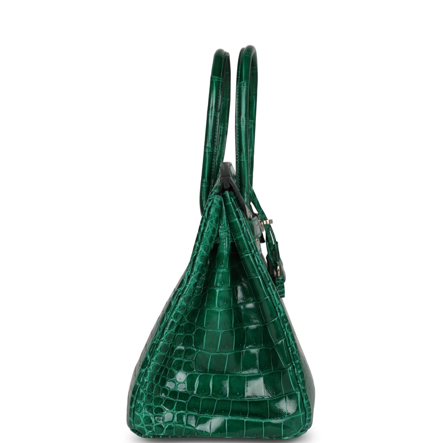 Birkin 30 Emerald Shiny Niloticus Crocodile Palladium Hardware Kilta bags