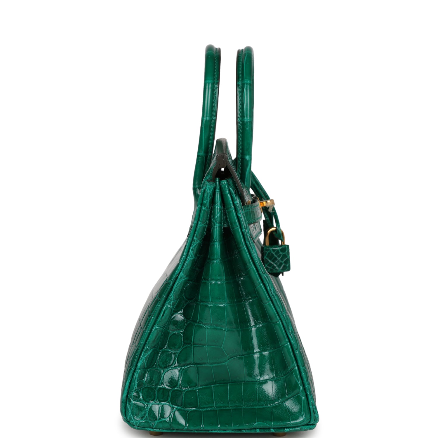 Birkin 25 Emerald Shiny Niloticus Crocodile Gold Hardware Kilta bags