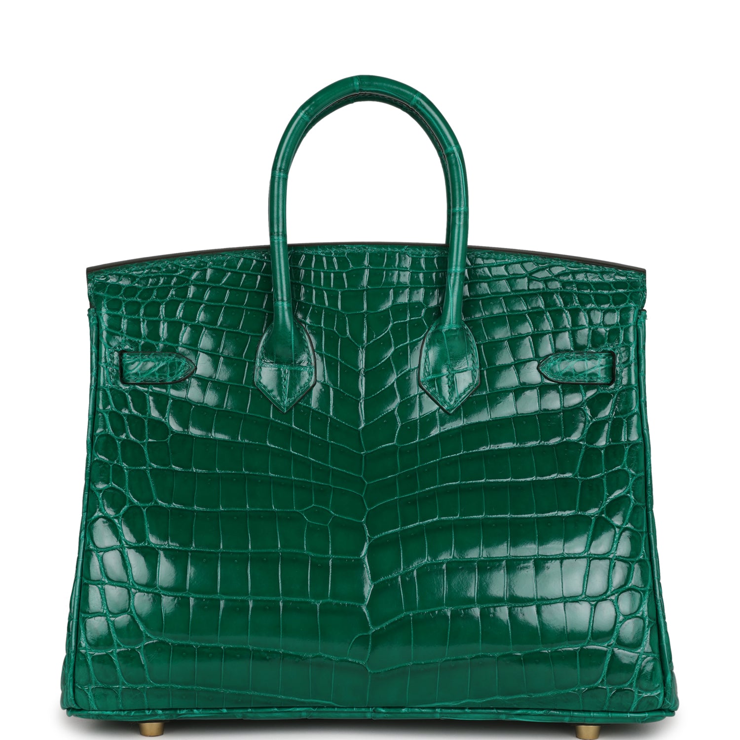 Birkin 25 Emerald Shiny Niloticus Crocodile Gold Hardware Kilta bags