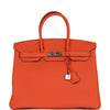 Birkin 35 Feu Togo Palladium Hardware Kilta bags