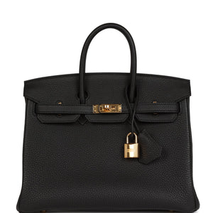 Birkin 25 Black Togo Gold Hardware Kilta bags