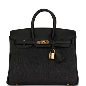 HRMS Birkin 25 Black Togo Gold Hardware - sneakerhillcom