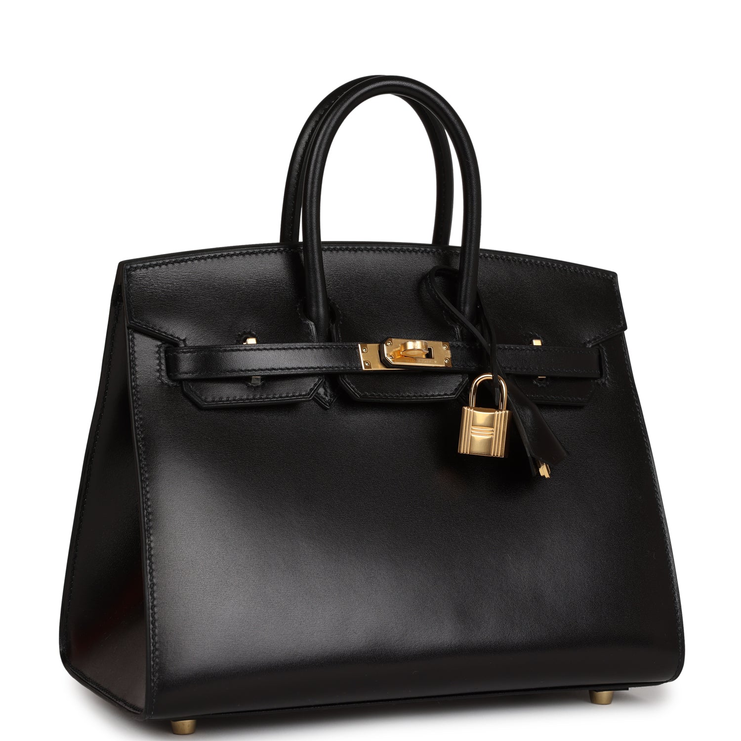 Birkin Sellier 25 Black Box Gold Hardware Kilta bags