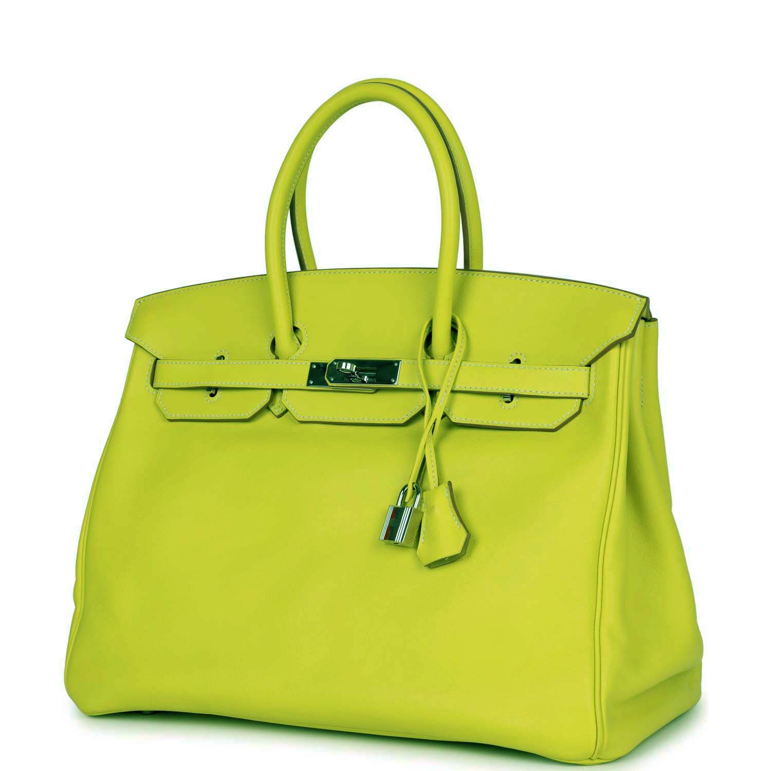 Birkin 35 Kiwi Swift Palladium Hardware Kilta bags