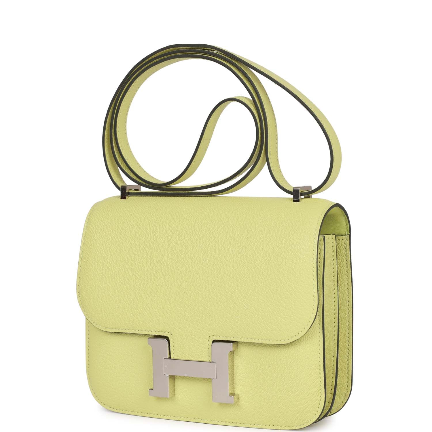 Constance 18 Jaune Bourgeon Chevre Palladium Hardware Kilta bags