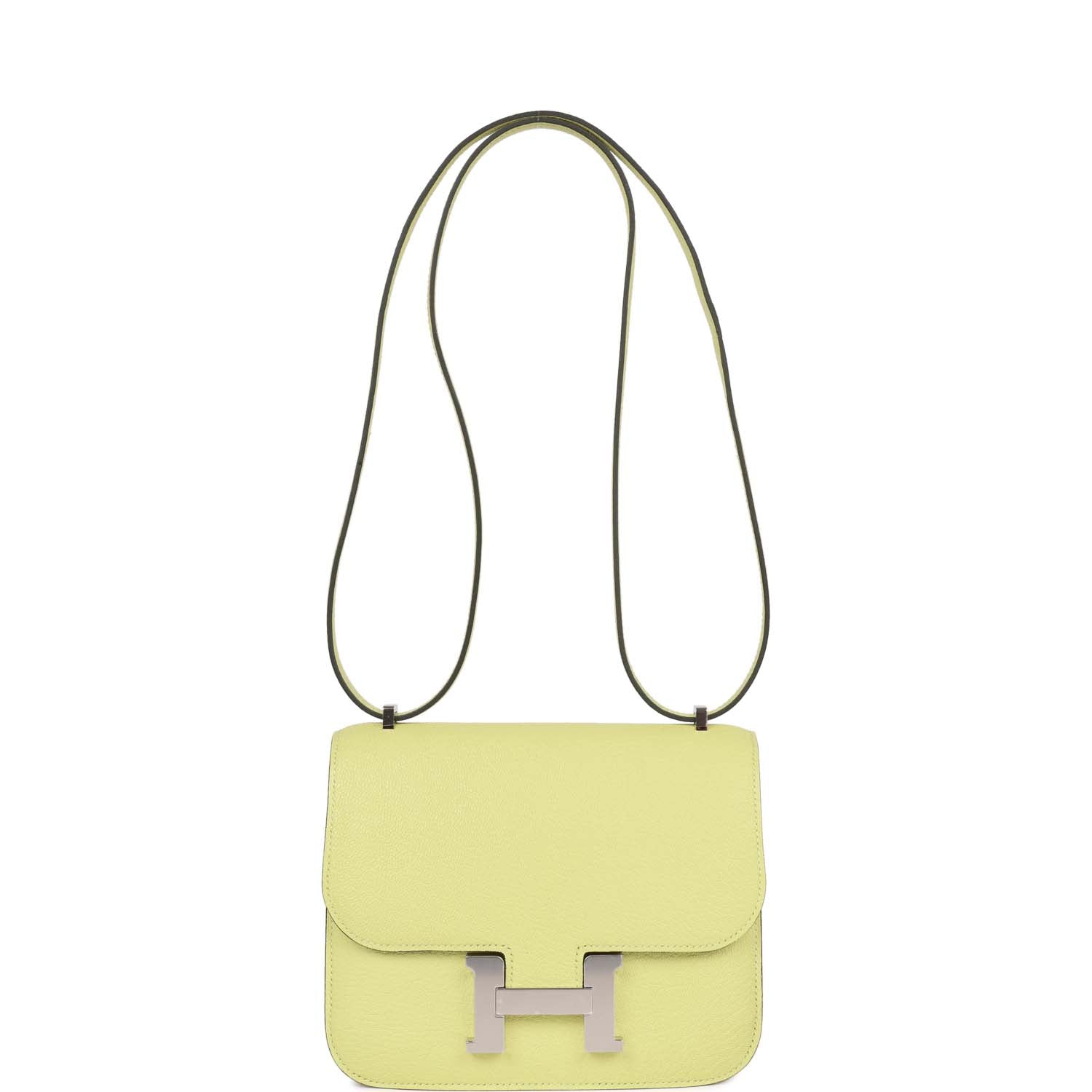 Constance 18 Jaune Bourgeon Chevre Palladium Hardware Kilta bags