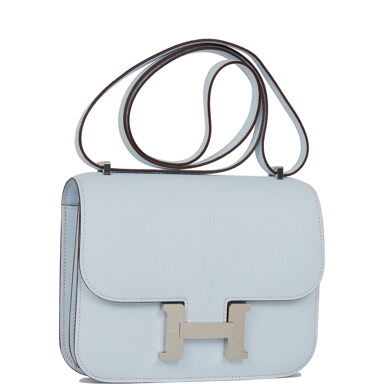 Constance 18 Bleu Brume Chevre Palladium Hardware Kilta bags