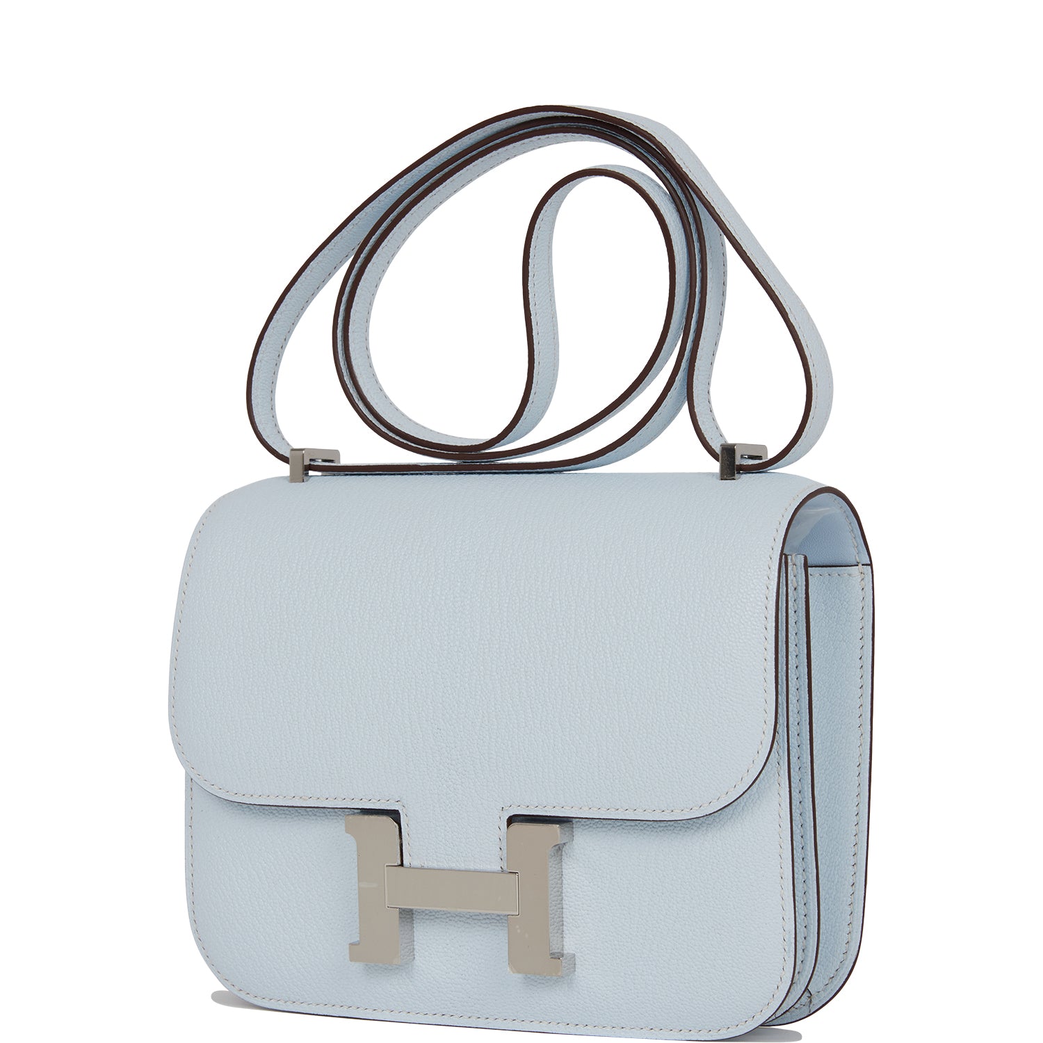 Constance 18 Bleu Brume Chevre Palladium Hardware Kilta bags