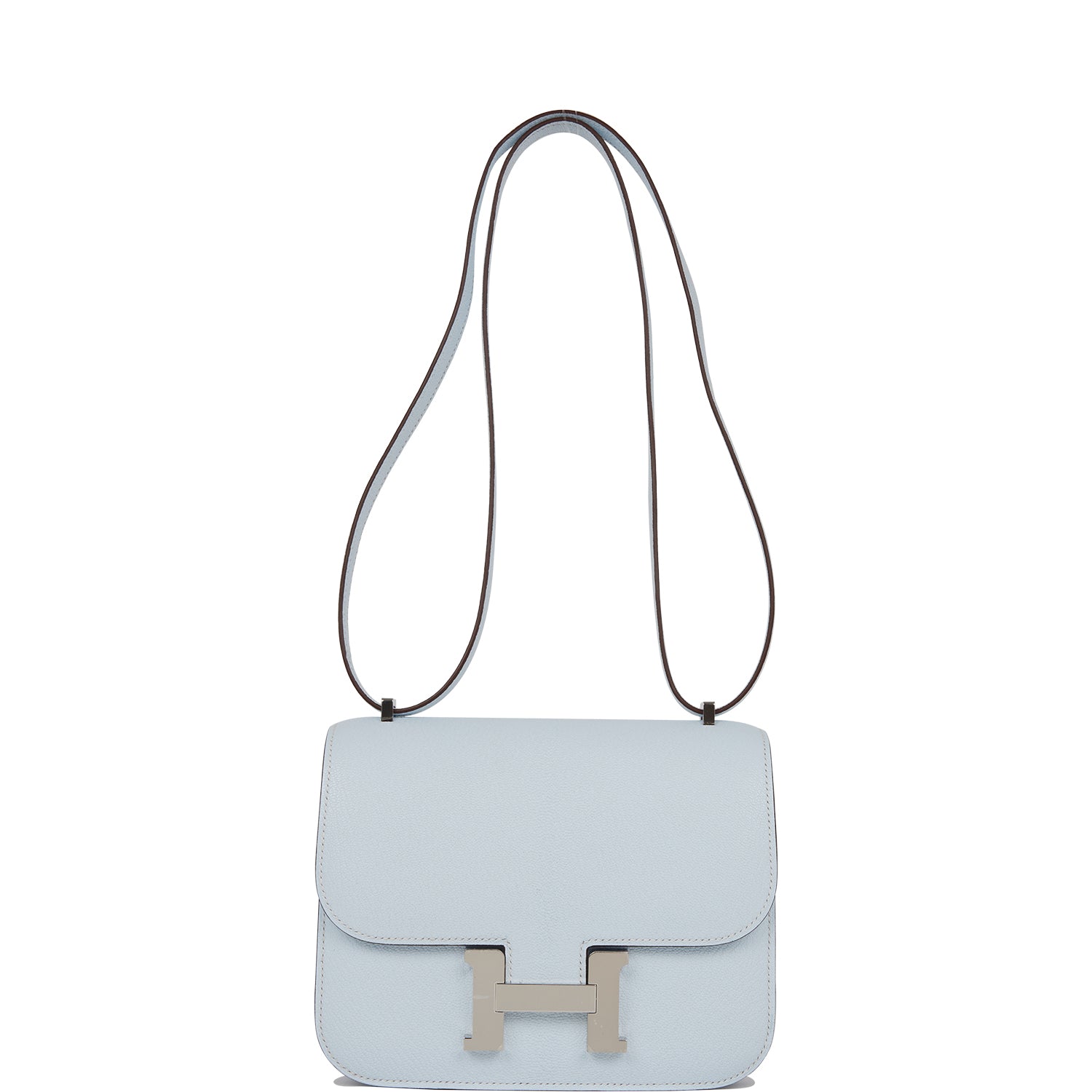 Constance 18 Bleu Brume Chevre Palladium Hardware Kilta bags