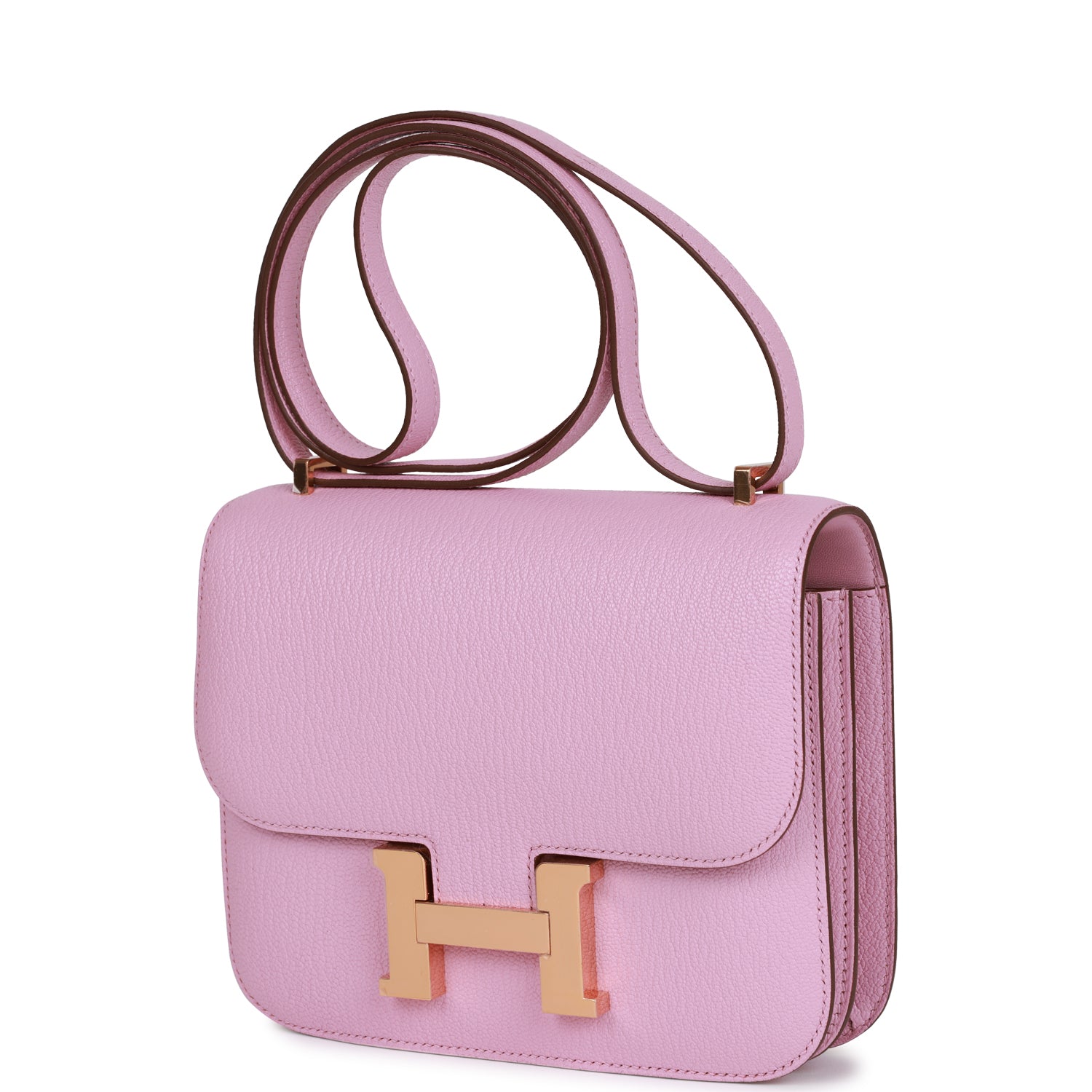 Constance 18 Mauve Sylvestre Chevre Rose Gold Hardware Kilta bags