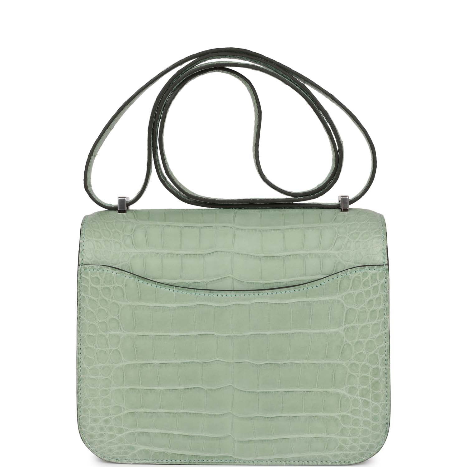 Constance 1-18 Vert D'Eau Matte Alligator Palladium Hardware Kilta bags