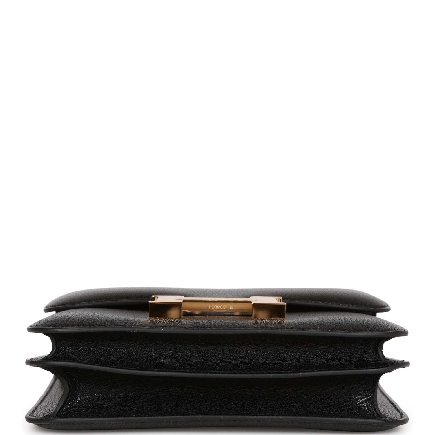 Constance 1-18 Black Chevre Gold Hardware Kilta bags