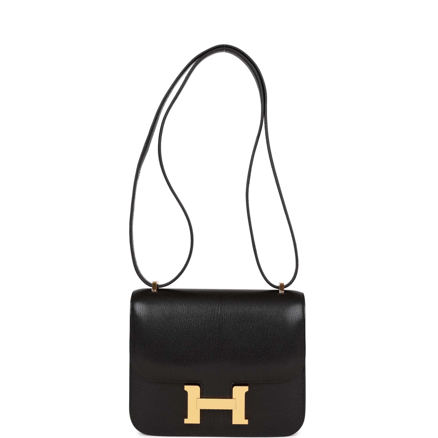 Constance 1-18 Black Chevre Gold Hardware Kilta bags