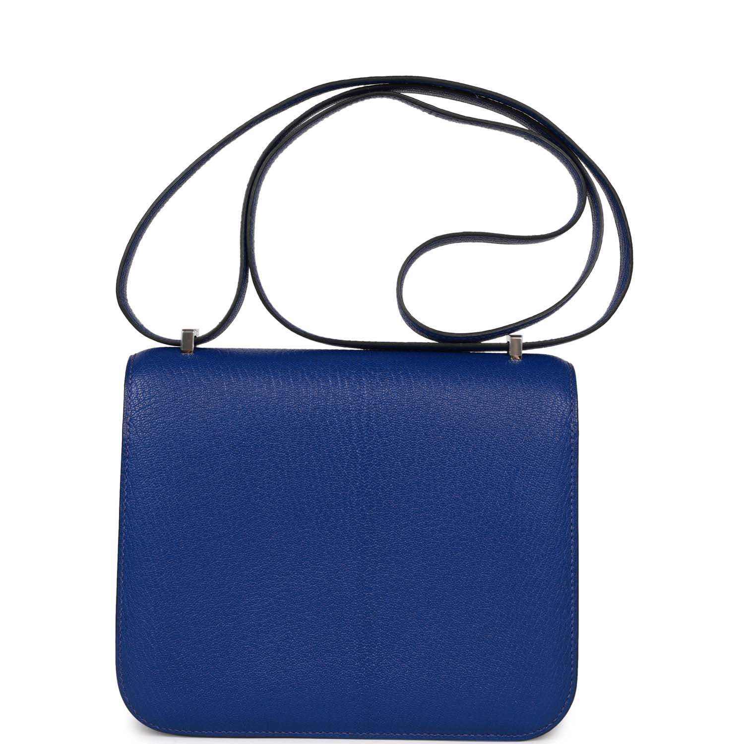 Constance 18 Bleu Electric Chevre Palladium Hardware Kilta bags