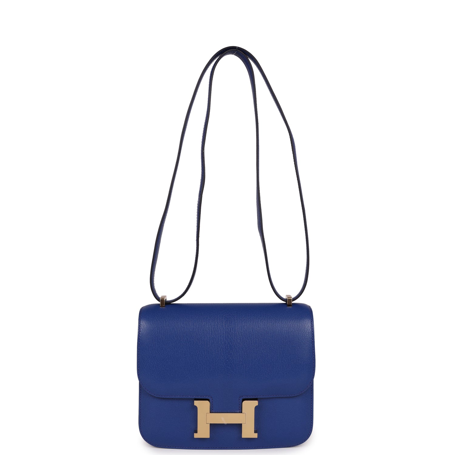 Constance 18 Bleu Royal Chevre Gold Hardware Kilta bags