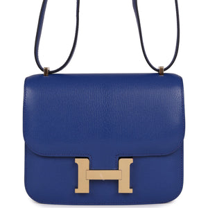 Constance 18 Bleu Royal Chevre Gold Hardware Kilta bags