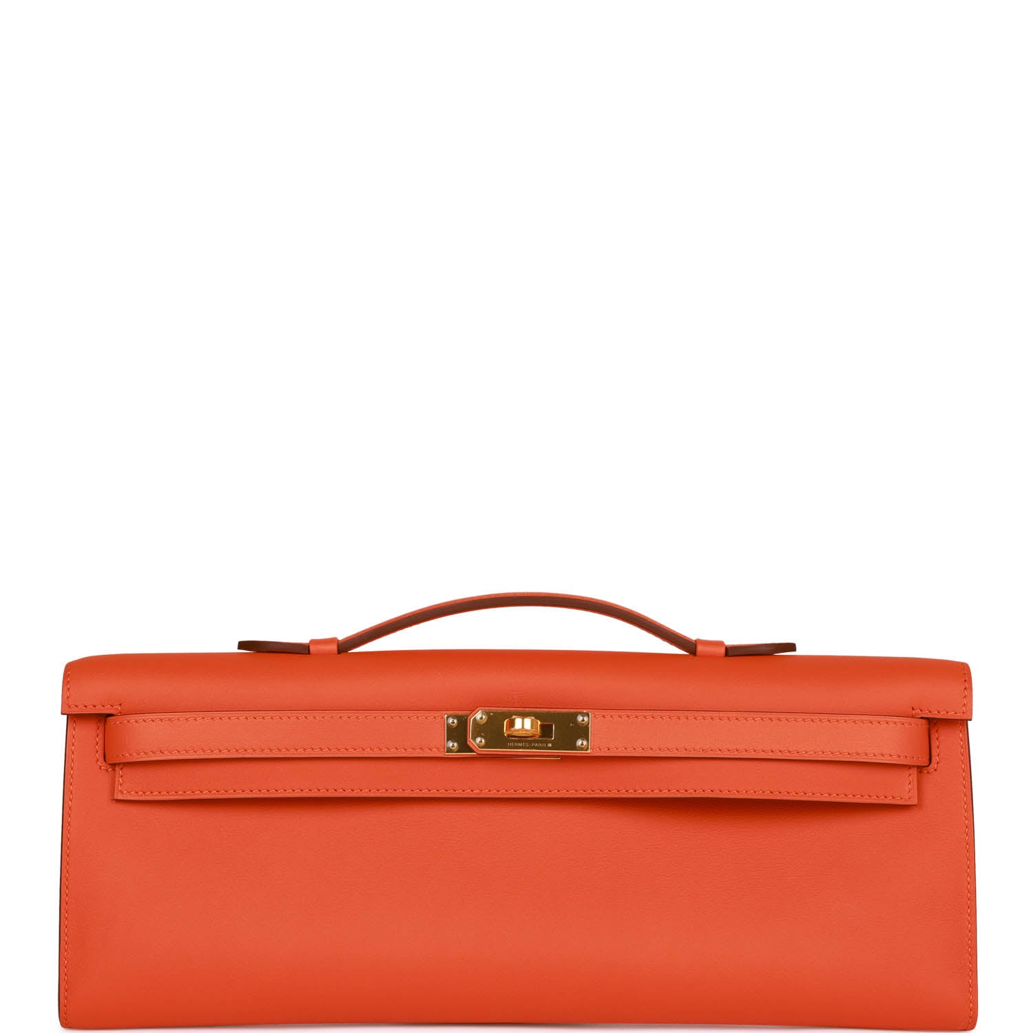 Kelly Cut Orange Swift Gold Hardware Kilta bags