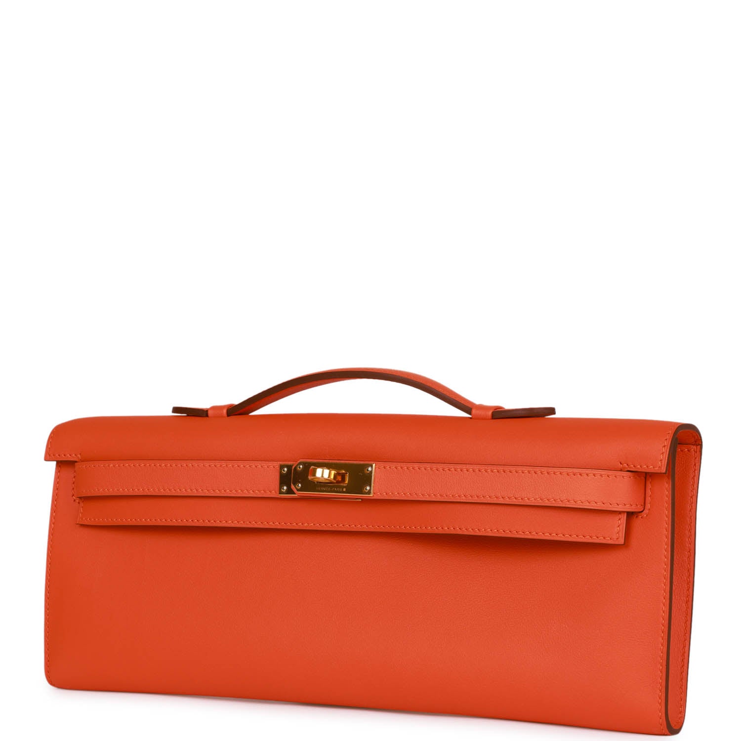 Kelly Cut Orange Swift Gold Hardware Kilta bags