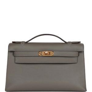 Kelly Pochette Gris Meyer Swift Gold Hardware Kilta bags