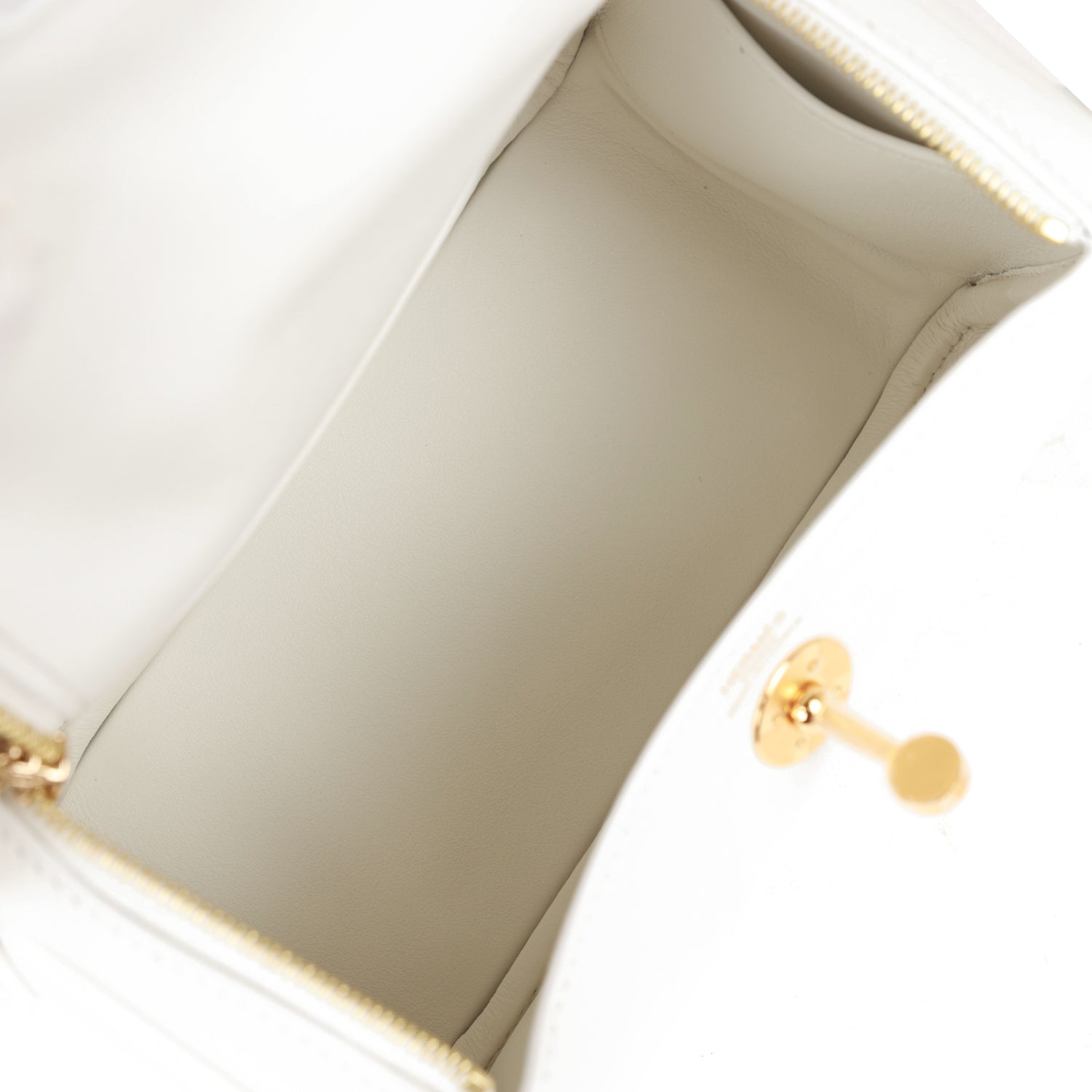 Mini Lindy White Swift Gold Hardware Kilta bags