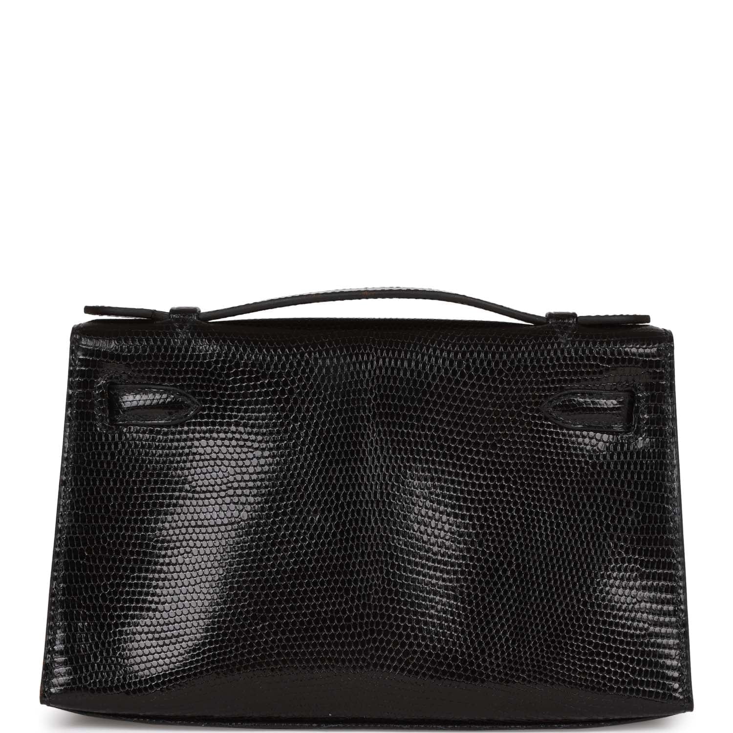 Kelly Pochette Black Lizard Ruthenium Hardware Kilta bags