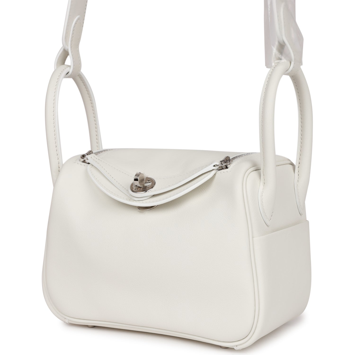 Mini Lindy White Swift Palladium Hardware Kilta bags