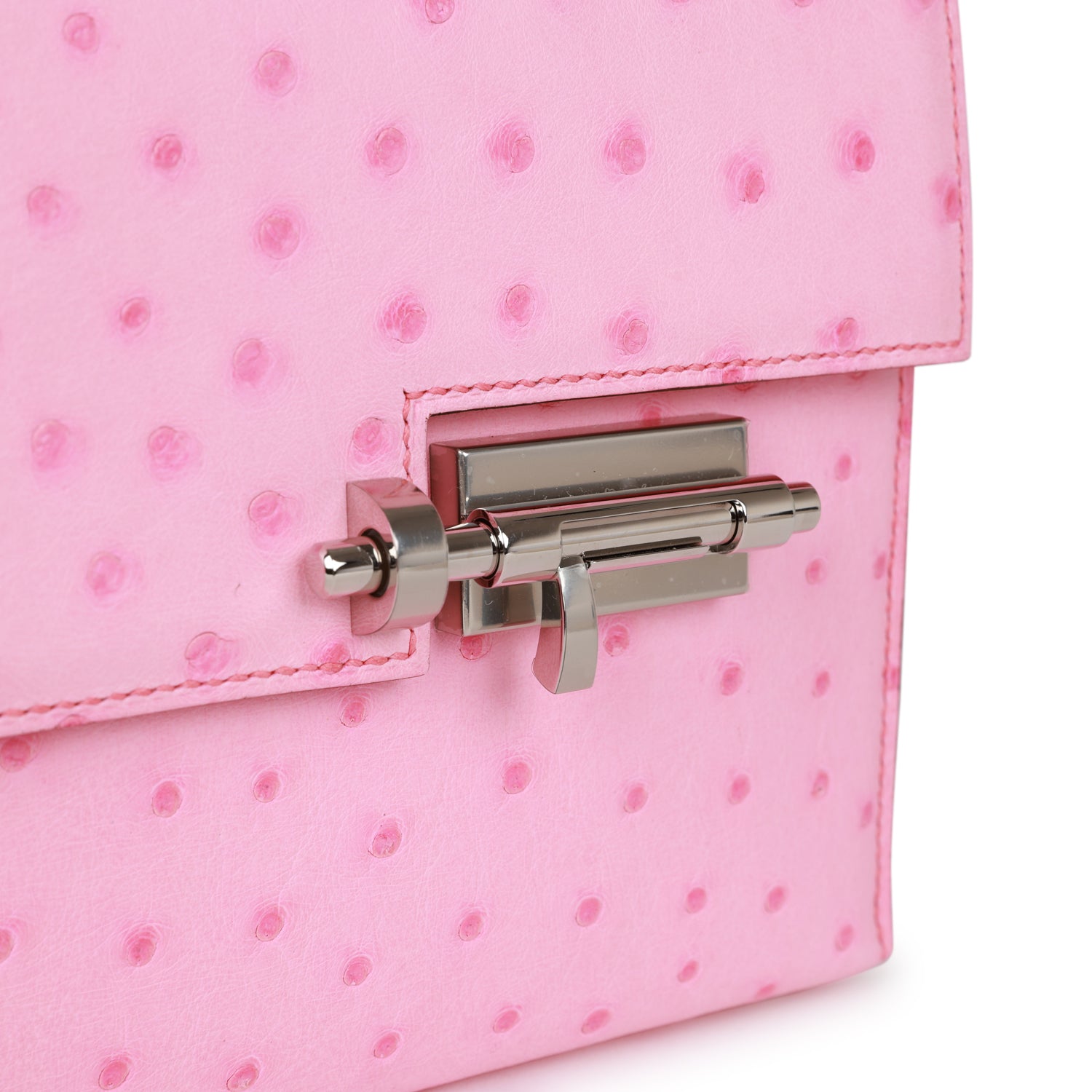 Mini Verrou Chaine Bag Bubblegum Ostrich Palladium Hardware Kilta bags