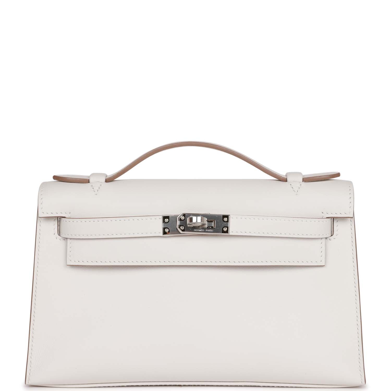 Kelly Pochette Gris Pale Swift Palladium Hardware Kilta bags