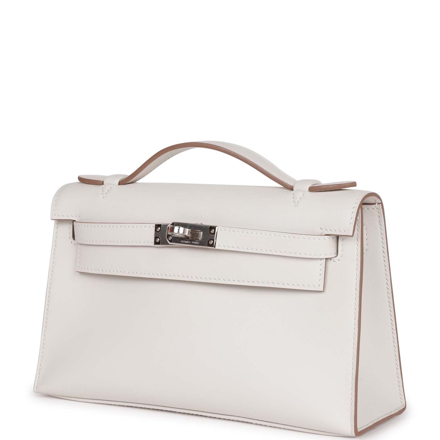 Kelly Pochette Gris Pale Swift Palladium Hardware Kilta bags