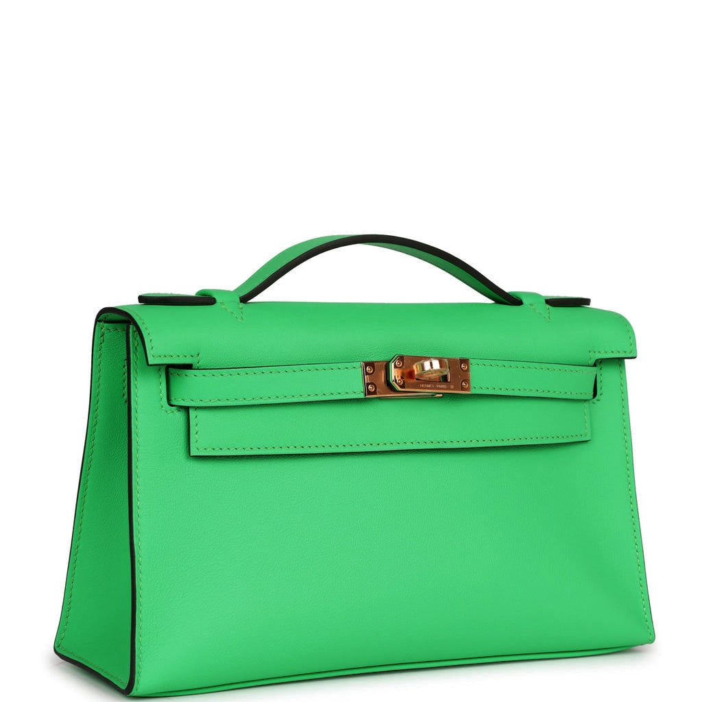 Kelly Pochette Vert Comics Swift Gold Hardware Kilta bags