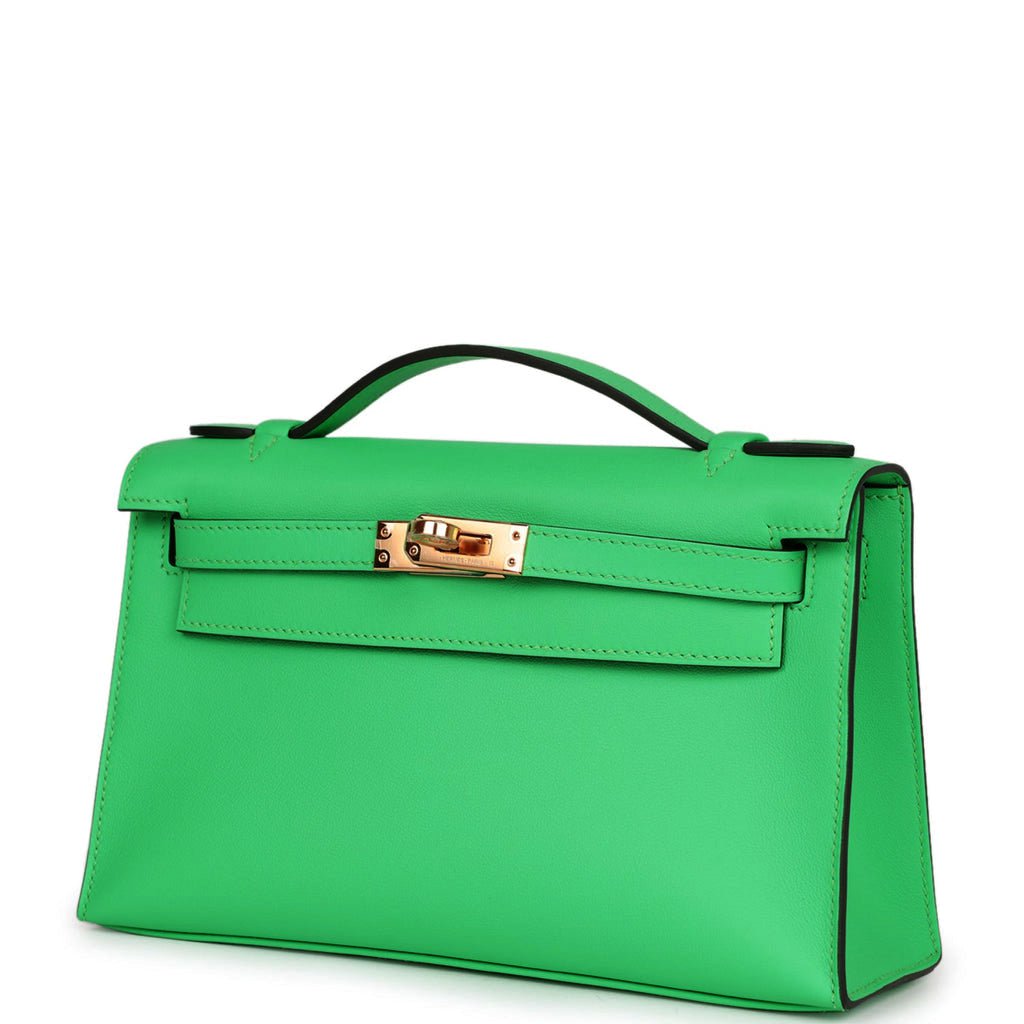 Kelly Pochette Vert Comics Swift Gold Hardware Kilta bags