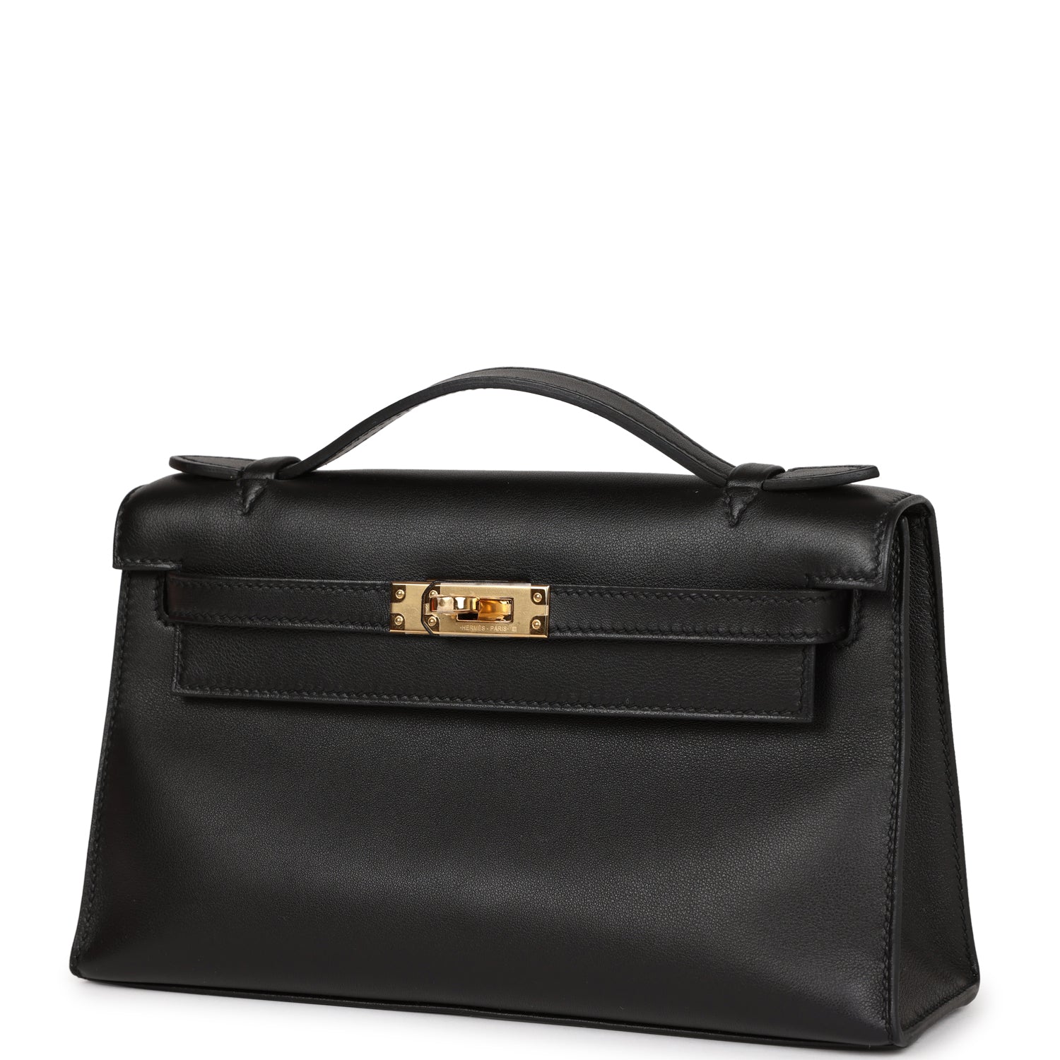 Kelly Pochette Black Swift Gold Hardware Kilta bags