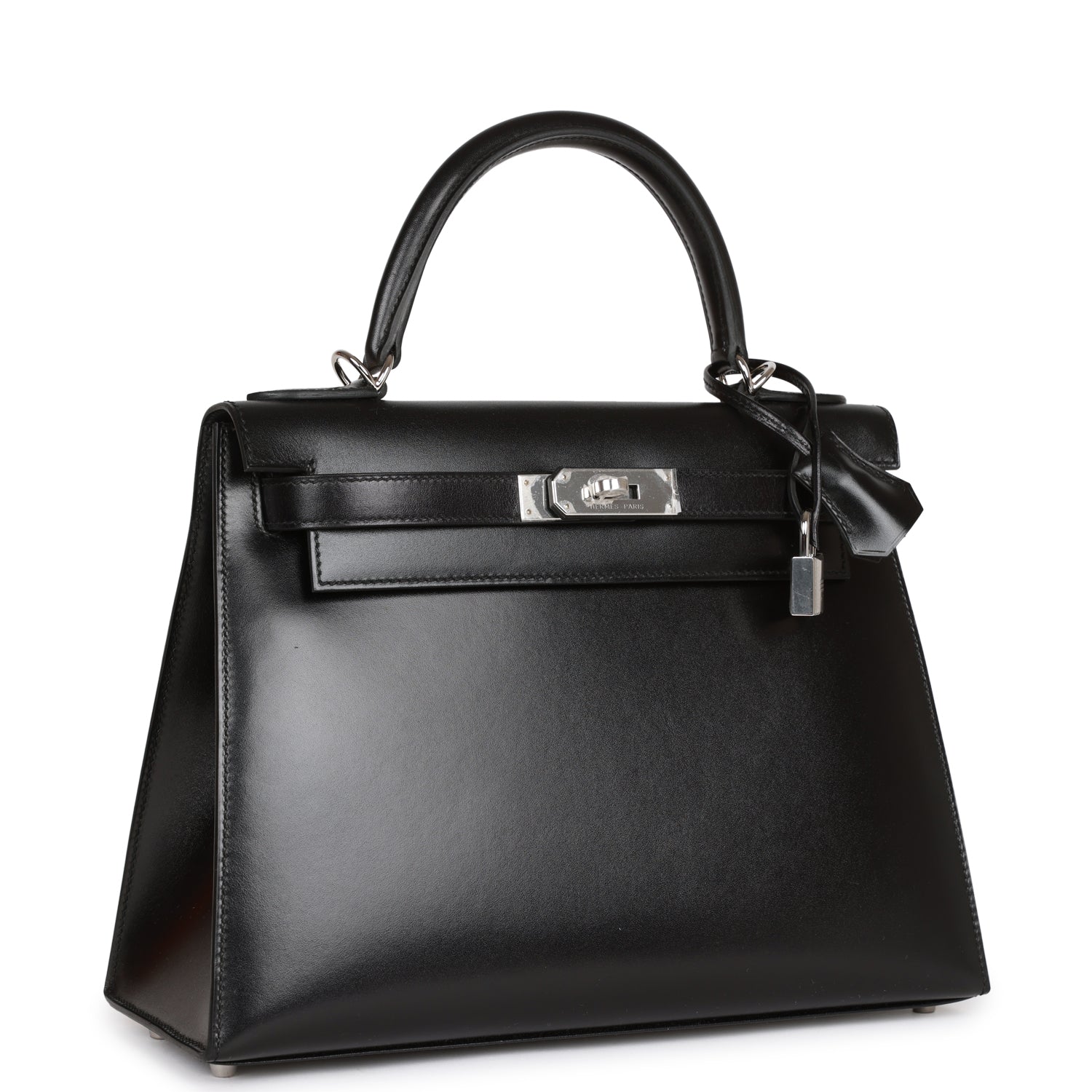 Kelly Sellier 28 Black Box Palladium Hardware Kilta bags