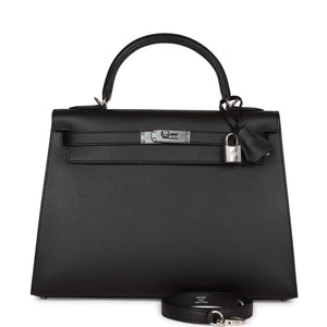 Kelly Sellier 32 Black Epsom Palladium Hardware Kilta bags