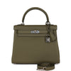 Kelly Retourne 25 Vert Veronese Togo Palladium Hardware Kilta bags