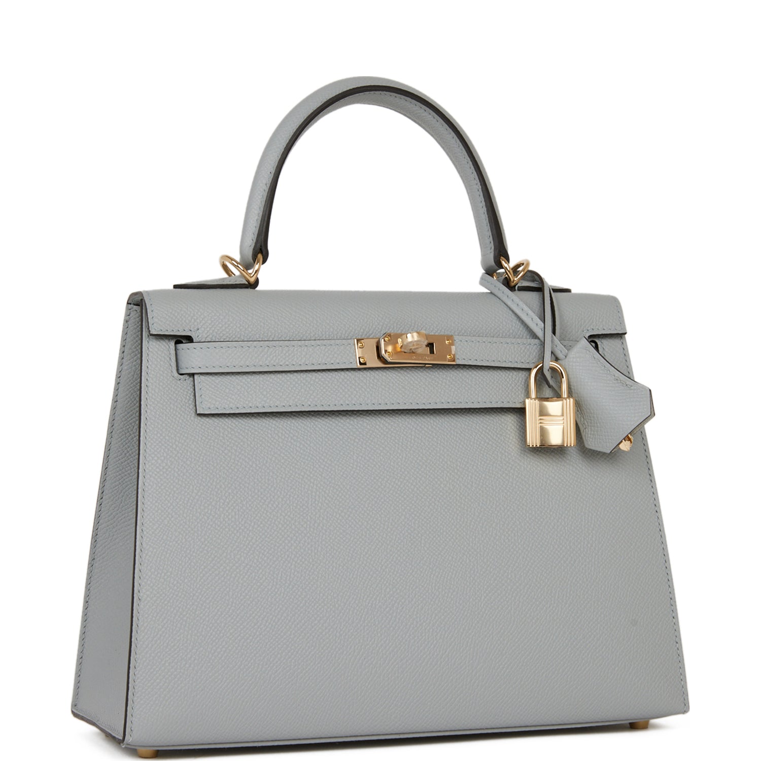 Hermes Special Order (HSS) Kelly Sellier 25 Bleu Glacier Verso Epsom Permabrass Hardware - sneakerhillcom