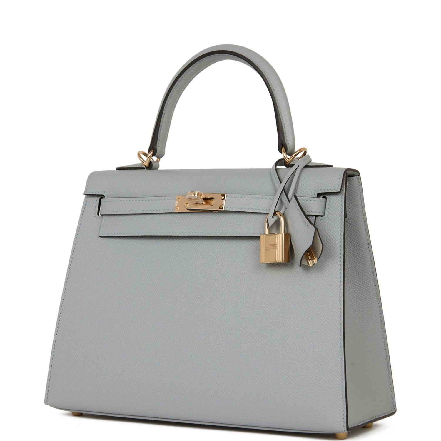 Hermes Special Order (HSS) Kelly Sellier 25 Bleu Glacier Verso Epsom Permabrass Hardware - sneakerhillcom