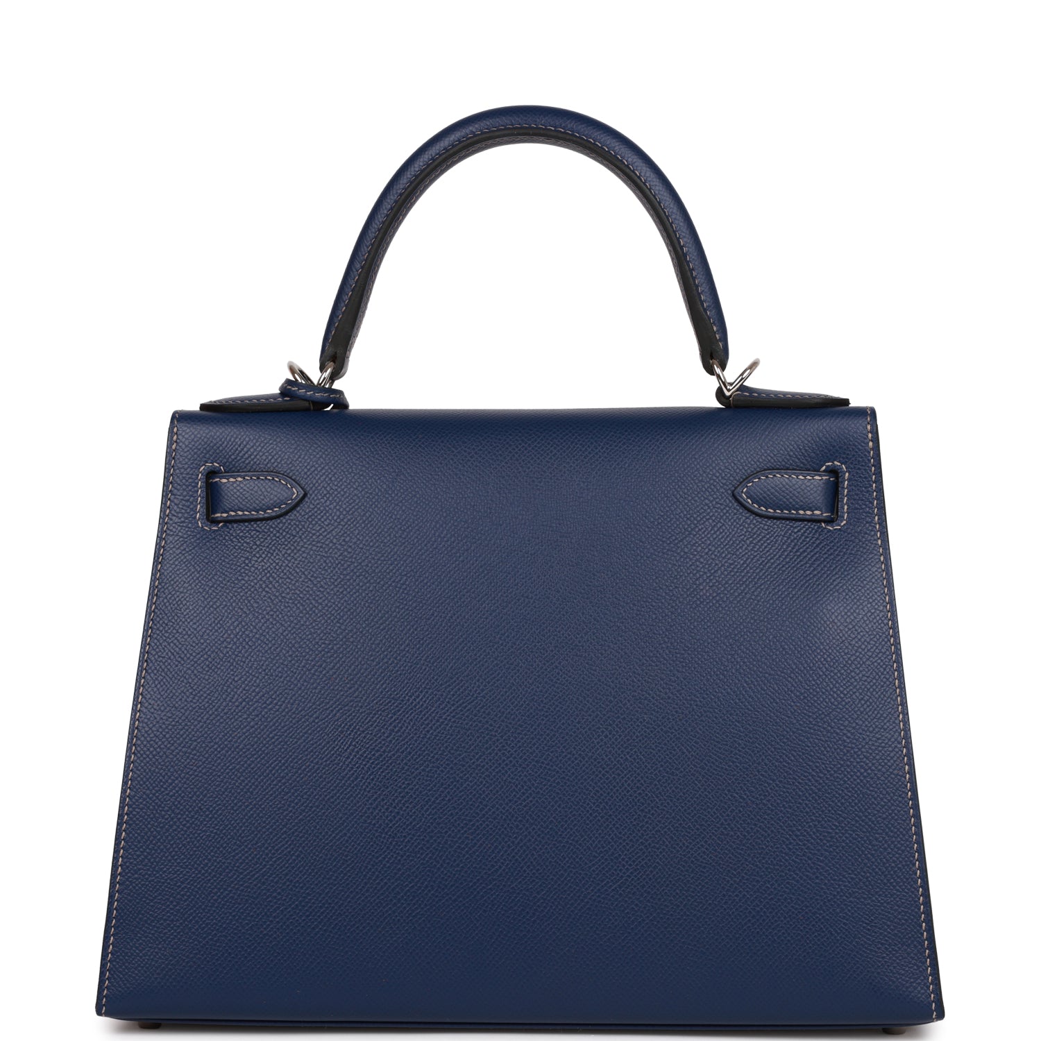 Hermes Special Order (HSS) Kelly Sellier 28 Bleu Indigo Epsom Palladium Hardware - sneakerhillcom