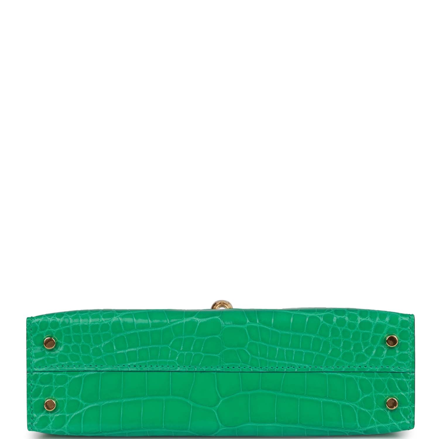 Kelly Sellier 20 Vert Jade Shiny Alligator Gold Hardware Kilta bags