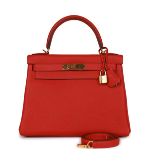 Kelly Retourne 28 Rouge Casaque Togo Gold Hardware Kilta bags