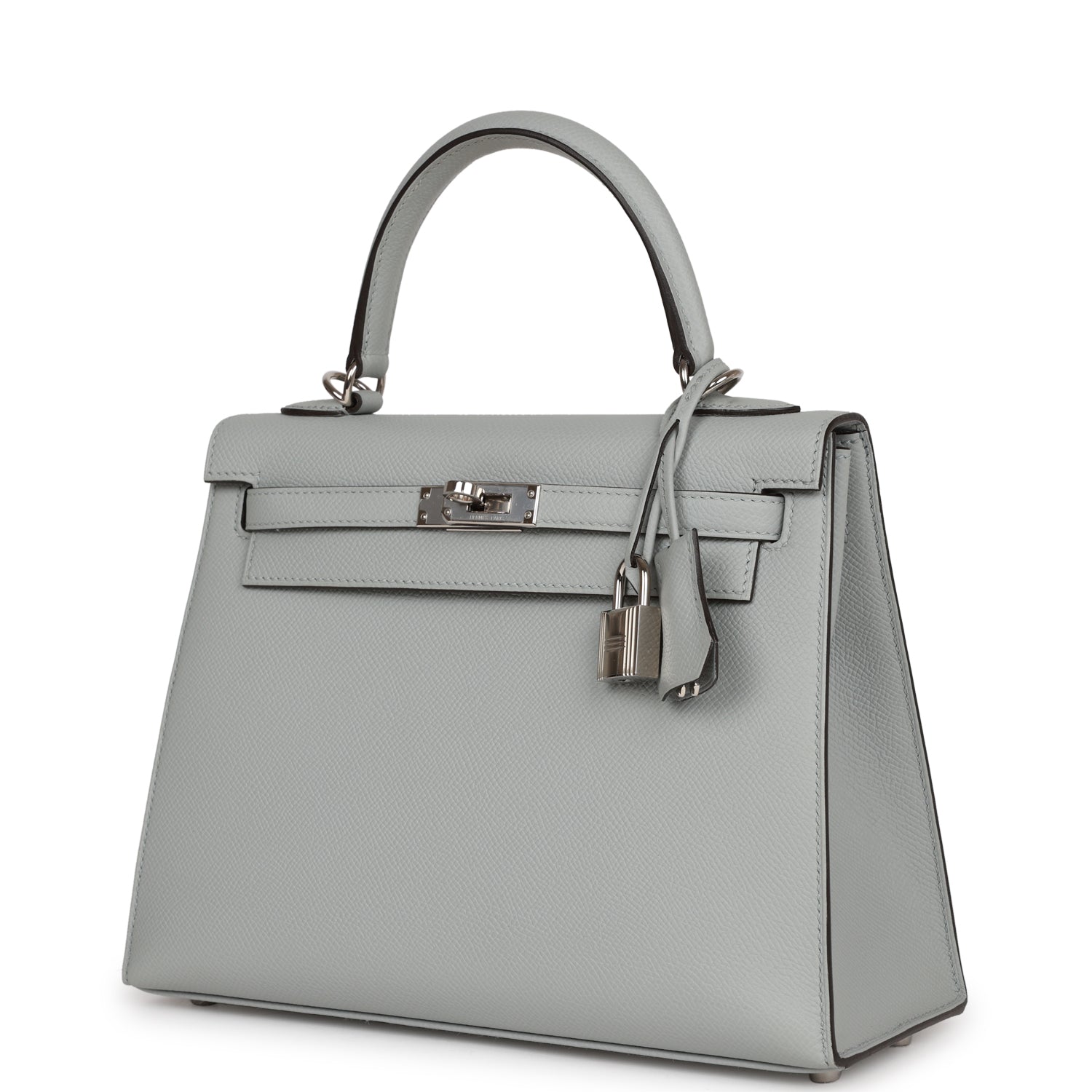 Hermes Kelly Sellier 25 Bleu Glacier Epsom Palladium Hardware - sneakerhillcom